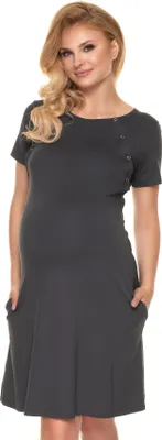 Obrázek produktu pro PeeKaBoo Dámské těhotenské pyžamo Haru grafitová S/M