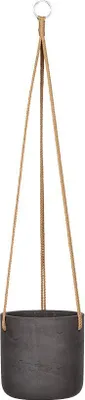 A hanging planter pot.
