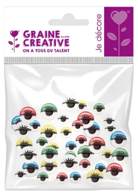 Imagen del producto de Graine Créative: Ojos para manualidades - 4 colores, 4 tamaños