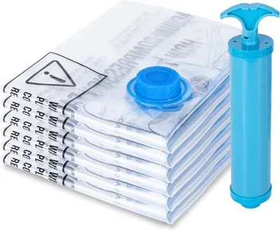 Produktbild von Famanu Aufbewahrungstaschen 6er Set - Vakuum Beutel für Kleidung und Bettwäsche