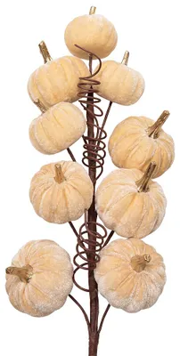 Immagine prodotto di Clayre & Eef, decorazione a forma di zucca, beige, in plastica
