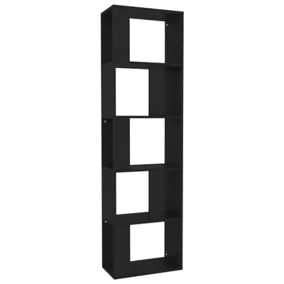 Obrázek produktu pro vidaXL Regál / rozdělovač místností černý 45x24x159 cm odvozený výrobek ze dřeva