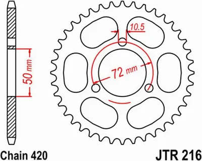 Zdjęcie produktu dla Zębatka 38 Z skok 420 do HONDA NSR 50 75 80 Tylna zębatka