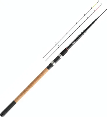 Immagine prodotto di DAIWA Black Widow Tele Feeder, 3,6m, 11,81ft, 0-120g, 8 Teile, Feeder Angelrute, semi-parabolico, 11575-361