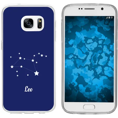 Produktbild von PhoneNatic Case kompatibel mit Samsung Galaxy S7 Silikon-Hülle SternzeichenLeo M4