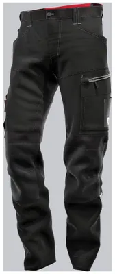 Produktbild von BP Leichte Hybrid-Arbeitsbundhose mit Kniepolstertaschen 1968 Gr. 46-normal schwarz