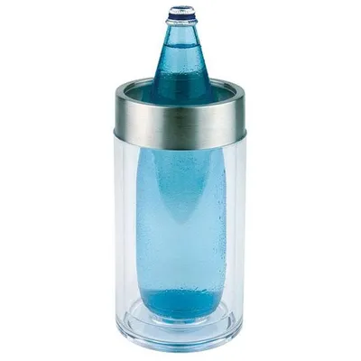 Produktbild von Flaschenkühler aus SAN-Kunststoff doppelwandig für 0,7 bis 1,5 Liter Flaschen ØxH: 11,5 x 23 cm