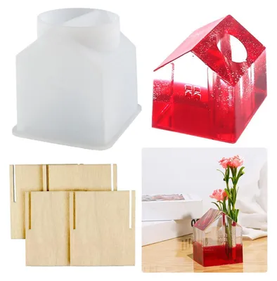 Produktbild von Silikonform Haus Gießform für Epoxidharz, DIY Handwerk, Vase, Stifthalter