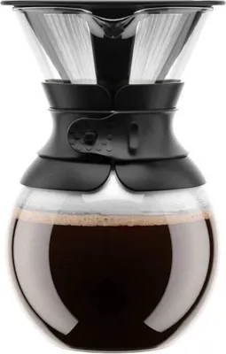 Obrázek produktu pro Kávovar Pour Over Bodum, 1,0 l, 8 šálků, permanentní filtr z nerezové oceli, černý