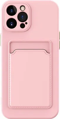 Produktbild von Schutz Handy Hülle für iPhone 12 13 14 15 Plus Pro Max Case Cover Kartenfach, Farbe:Rosa, Modell wählen:Apple iPhone 14