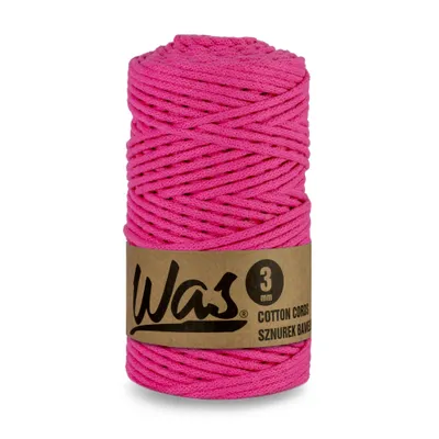 Produktbild von Baumwollkordel Geflochtene Baumwollschnur Polyesterkernschnur Für Makramee Makramee-Seil Bastelkordel 3mm 100m Fuchsie DIY WAS