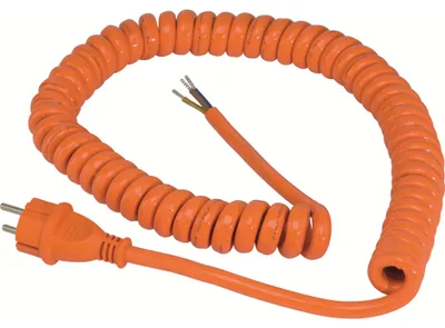 Immagine prodotto di Cavo a spirale da cantiere AS SCHWABE con estremità aperta (230V / 16A - IP44 - H07BQ-F 3G1.5 - 1m - cavo estensibile di 5m) - i