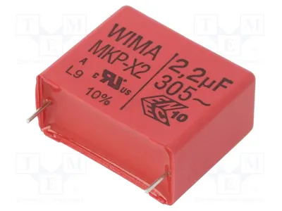 Produktbild von 1x Kondensator: 10% 27,5mm 2,2uF 31,5x15x26mm MKX2AW42206F00KSSD kondensatoren X