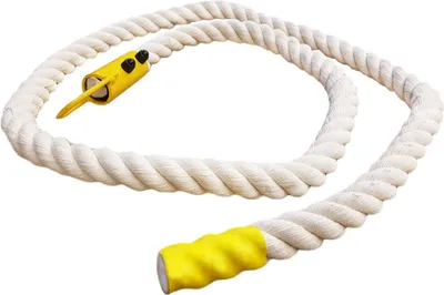 Produktbild von NiroSport Klettertau Kletterseil Strickseil Baumwolle 3-litzig gedreht 2,00 m 30 mm mit Befestigungselement