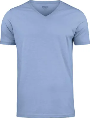 Produktbild von Herren T-Shirt Whailford V-Ausschnitt aus gekämmter Baumwolle Slub Tricot 160 g/m²