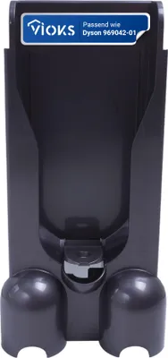 A dark gray vacuum cleaner wall mount stand.