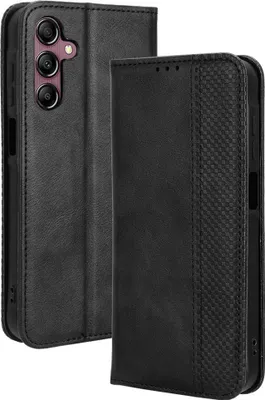 Produktbild von Samsung Galaxy A15 Hülle - Coverup Vintage Style Klapphülle - Schwarz