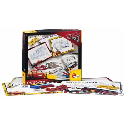 Produktbild von Liscianigiochi Kunstschule Cars 3 Zeichenset für Kinder ab 3 Jahren mit Notizbuch und Marker