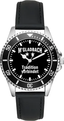 Produktbild von KIESENBERG Herrenuhr Armbanduhr Mönchengladbach Gladbach Geschenk Fan Artikel Zubehör Fanartikel Analog Quartz Uhr L-2275