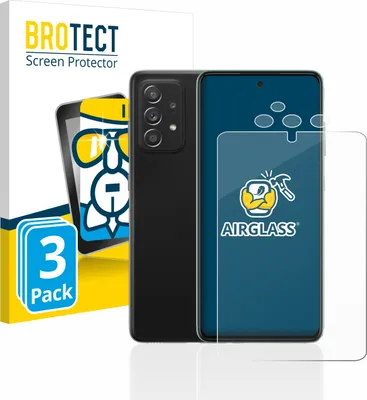 A product shot of a smartphone screen protector packaging and a smartphone.