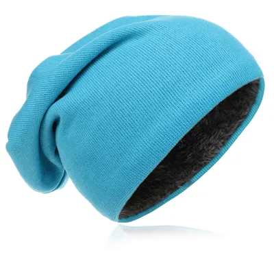 Produktbild von Strick Beanie Unifarbe Blau-M