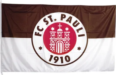 Produktbild von FC St. Pauli - Hissfahne Logo - 120x200 cm - braun/weiss