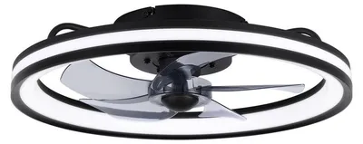 Zdjęcie produktu dla Wentylator sufitowy Clanmacy z oświetleniem i pilotem, 48 cm, cichy wentylator, lampa sufitowa