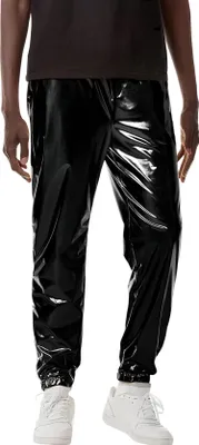 Produktbild von Herren Glänzende Hose Schwarz Metallic Disco Party Stilvoll XL