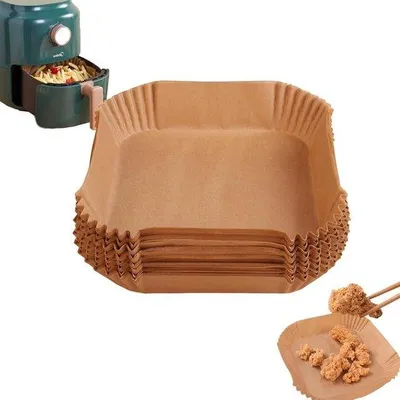 Image de 100 feuilles de papier sulfurisé pour friteuse à air chaud et friteuse carrée - Accessoires