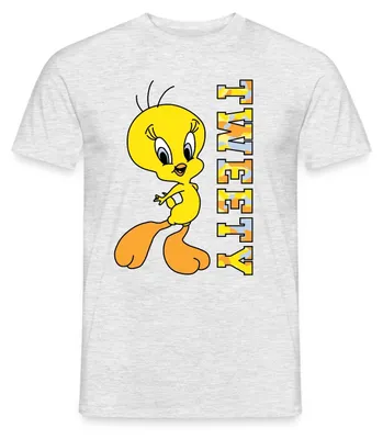 Produktbild von Spreadshirt Looney Tunes Tweety Camouflage Männer T-Shirt, M, Grau meliert