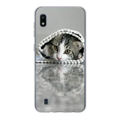 Produktbild von MuchoWow® Handyhülle Schutzhülle Hülle für Samsung Galaxy A10 Katze - Teppich - Boden Silikon Softcase Handy Hülle - Schutzhülle