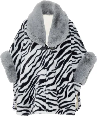 Immagine prodotto di Poncho lavorato a maglia OSHA da donna - grigio nero, M