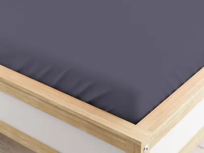 Produktbild von Spannbettlaken aus dunkelgrauer Mikrofaser, 160 x 200 cm