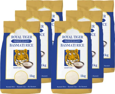 Produktbild von Royal Tiger Basmatireis, 6x 1kg, Basmati-Reis, Langkornreis aus Pakistan