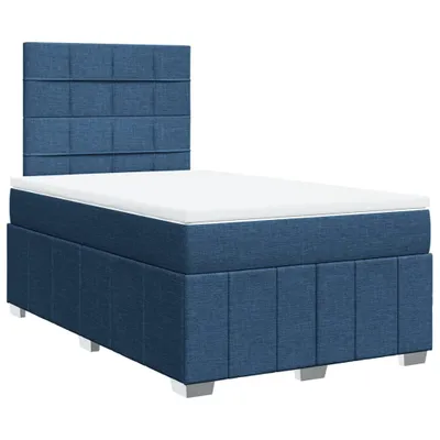 Produktbild von Boxspringbett mit Matratze Blau 120x200 cm Stoff