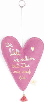 Produktbild von Papierherz "Die Welt ist schön, weil"
