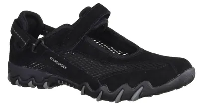 Produktbild von Allrounder By Mephisto Niro Leder/Textil, Schwarz Damen Ballerina Wechselfußbett - Damenschuhe Slipper / Trotteur, Schwarz, leder/textil (mesh)