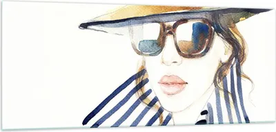 Produktbild von Bilder auf glas - Frau Gesicht Lippen - 100x40cm - Glasbilder - Wandbilder - Kunstdruck - zum Aufhängen bereit - Wanddekoration aus Glas - Glas Bilder - Wandbild auf Glas - Einteilig - GAB100x40-3957