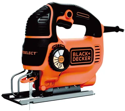 Produktbild von Black & Decker KS801SE-QS, Oberer Griff, Schwarz, Orange, 45°, Laminat, Kunststoff, Holz, 8 cm, 1,9 cm