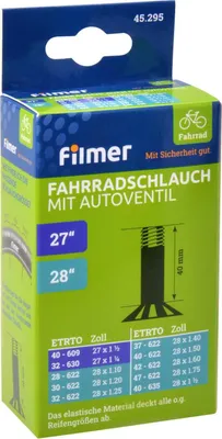 Produktbild von Filmer 45.295 Fahrradschlauch 27-28"x1-1/2 Autoventil - Schlauch
