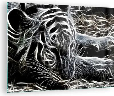 Produktbild von Bilder auf glas - Abstraktion modern - 70x50cm - Glasbilder - Wandbilder - Kunstdruck - zum Aufhängen bereit - Wanddekoration aus Glas - Glas Bilder - Wandbild auf Glas - Einteilig - GAA70x50-3561