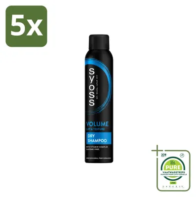 Productafbeelding van 5 x Syoss Volume droogshampoo - 200 ml - Grote verpakking - 5 stuks