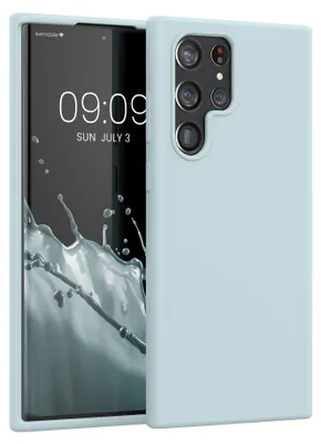 Produktbild von kwmobile Handyhülle für Samsung Galaxy S22 Ultra Hülle - Case Silikon - Kabelloses Laden - Schutzhülle Cover in Cool Mint