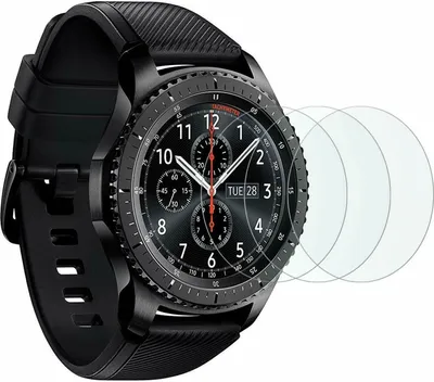Produktbild von 3X Hartglas für Samsung Galaxy Watch 46 mm Gear S3 Panzerfolie Display Schutzglas 9H