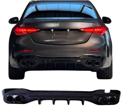Produktbild von Heckdiffusor C43 AMG optik für Mercedes W206 S206 runden Auspuffendrohren