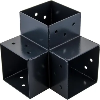 Produktbild von 3D 90° Winkelverbinder für Holzpfosten, H.9 x T.9 cm