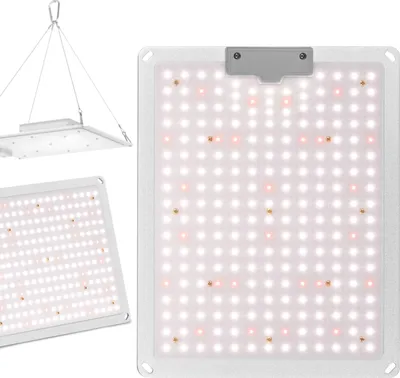 Zdjęcie produktu dla Lampa Do Uprawy Wzrostu Roślin Pełne Spektrum 30 X 24 Cm 234 Led 110 W Srebrna