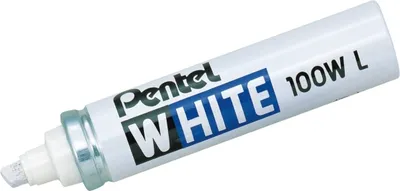 Produktbild von Lackmarker 3-6,0mm Keilspitze weiß Packung mit 12 Stück