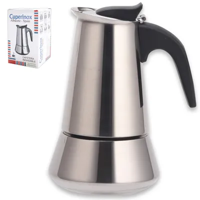 Produktbild von Italienische Espressomaschine – Edelstahl, für 12 Tassen