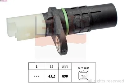 Produktbild von EPS 1.953.555 Kurbelwellensensor Impulsgeber für NISSAN Qashqai / Qashqai +2 I (J10, NJ10)
